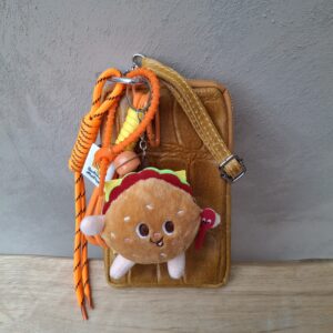 Bijoux de sac hamburger orange