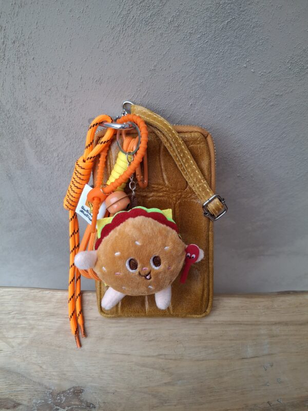 Bijoux de sac hamburger orange