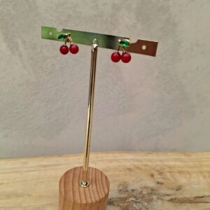 Boucle d'oreilles dorés cerises