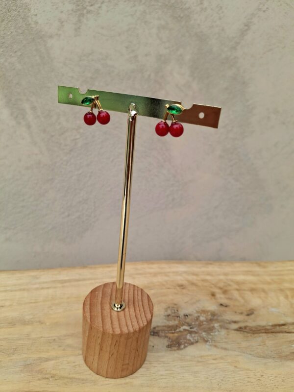 Boucle d'oreilles dorés cerises