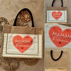 Sac en lin "Maman d'amour"