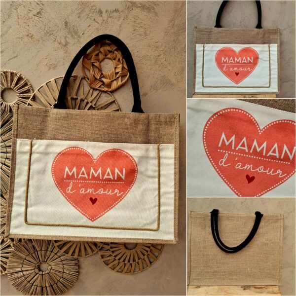 Sac en lin "Maman d'amour"