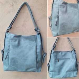 Sac grand format bleu multipoche