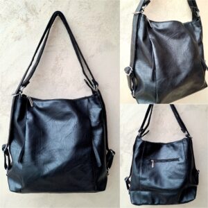 Sac grand format noir multipoche
