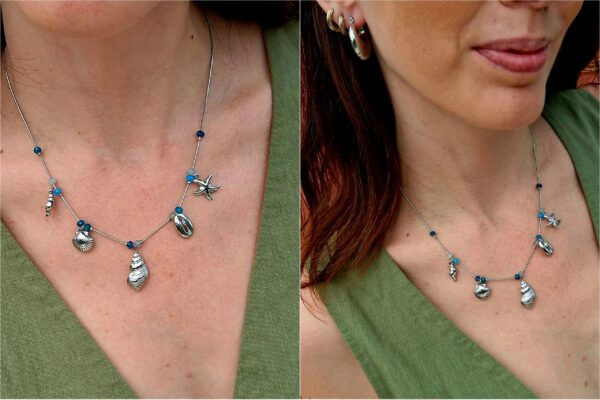 Collier acier inoxydable charms océan