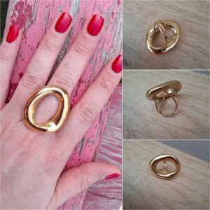 Bague rond stylisé grand format
