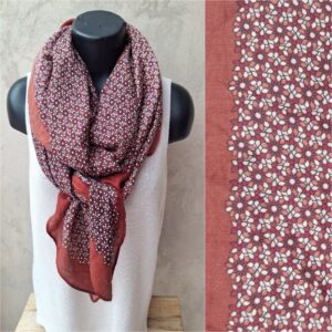 Foulard fleuri tons chauds