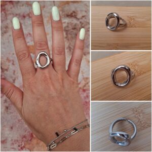 Bague rond stylisé petit format