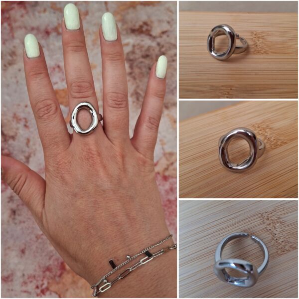 Bague rond stylisé petit format