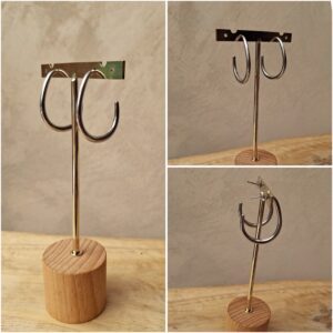 Boucles d'oreilles argentées créoles allongées
