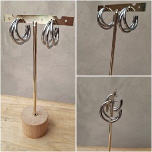 Boucles d'oreilles créoles argentées
