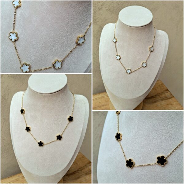 Collier doré avec fleurs