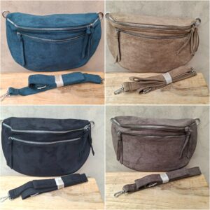 Sac banane grand format effet daim