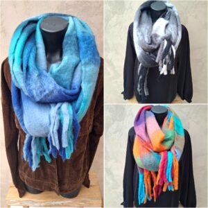 Echarpe rectangle dégradée à franges