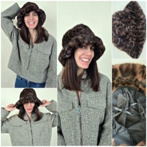 Bob fausse fourrure léopard