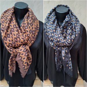 Foulard rectangle losanges emboités