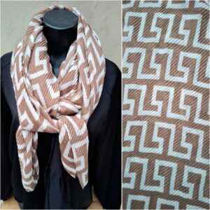 Foulard gaufré motifs géométriques