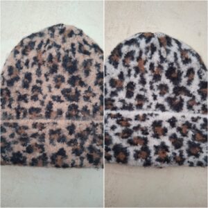 Bonnets léopard avec bord