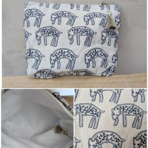 Trousse en toile de jute et cotton