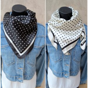 Foulard carré effet soie