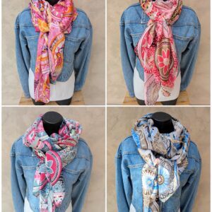 Foulard rectangle 20% soie