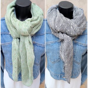 Foulard rectangle avec dorures