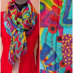 Foulard rectangle 100% coton