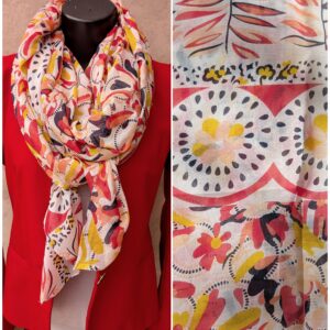 Foulard rectangle 100% coton