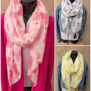 Foulard rectangle 100% coton