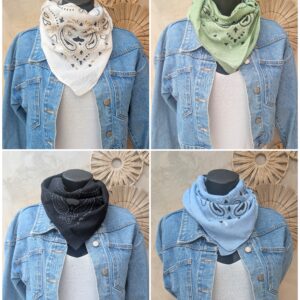 Foulard carré cœurs bandana