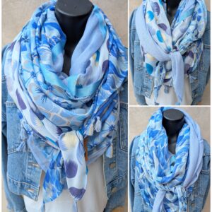 Foulard carré 4 tissus