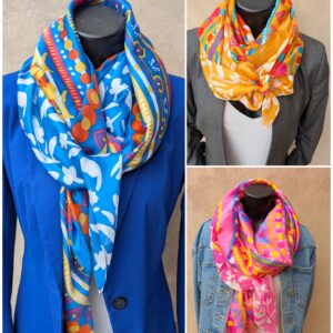 Foulard rectangle 20% soie