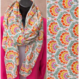 Foulard rectangle 100% coton