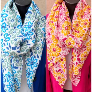 Foulard rectangle 100% coton