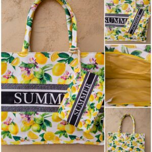 Sac "Summer" citrons jaune et noir