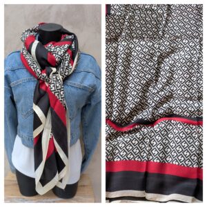 Foulard rectangle imprimés géométriques