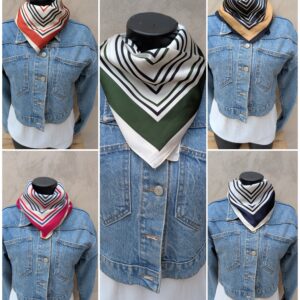 Foulards carrés lignes géométriques