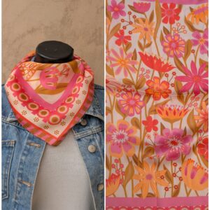Foulard carré imprimés végetaux