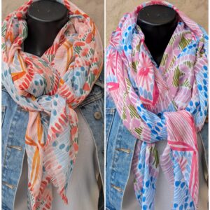 Foulards motifs colorés