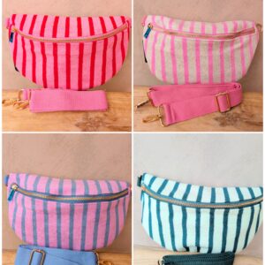 Sac banane tissu éponge ligné