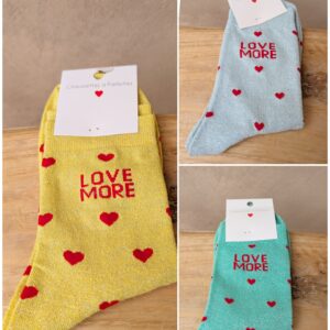 Chaussettes coeurs "Love more"