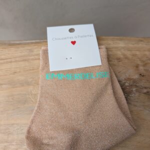 Chaussettes courtes "Emmerdeuse" 65% coton. Taille unique : 35 - 42