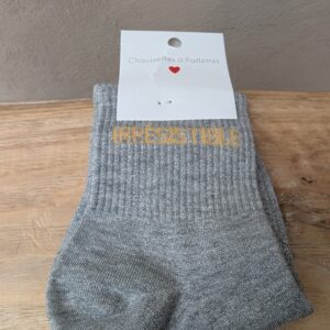Chaussettes courtes "Irrésistible" 65% coton. Taille unique : 35 - 42