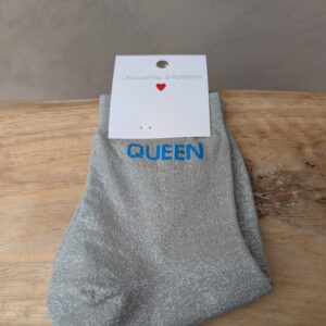 Chaussettes courtes "Queen" 65% coton. Taille unique : 35 - 42.