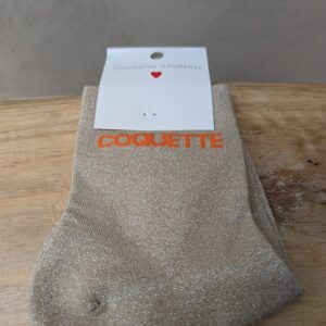 Chaussettes courtes "Coquette" 65% coton. Taille unique : 35 - 42.