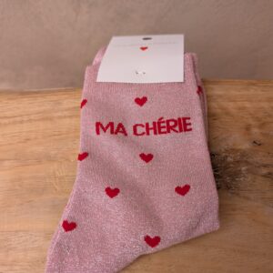 Chaussettes coeurs "Ma chérie"